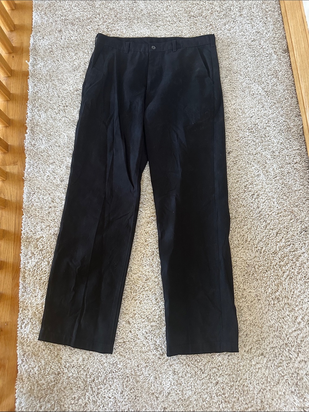 Amazon Men's Black Dress Pants Straight-Leg
